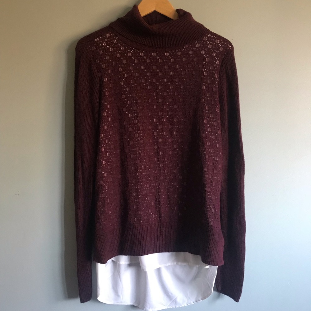 Simply Vera by Vera Wang burgundy shirt